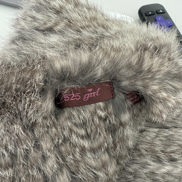 525 Girls Rabbit Fur Vest Sz L - Picture 6 of 8